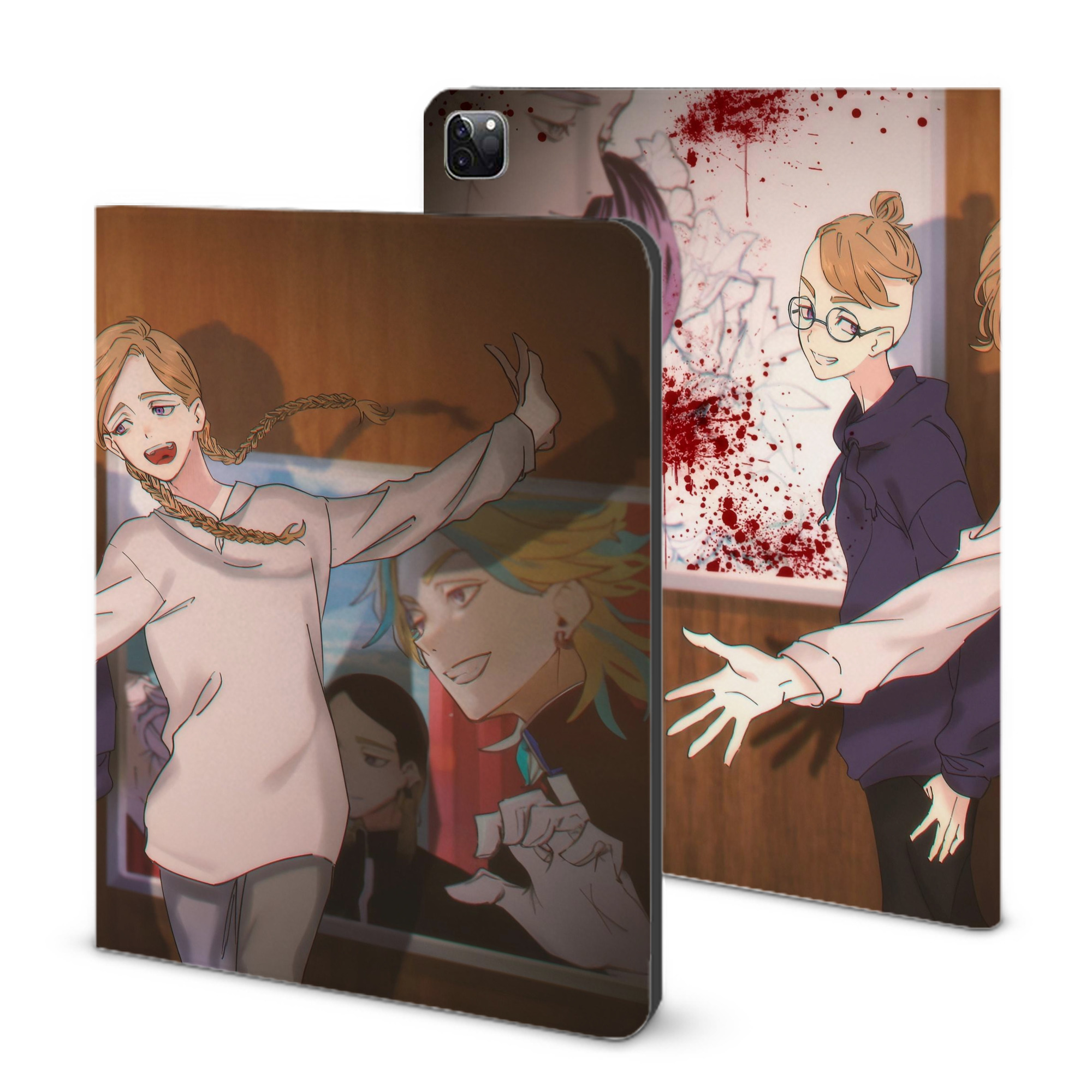 （画像用） 東京リベンジャーズ Tokyo Revengers IPad ケース ブック型 PUレザー TPU 耐衝撃 軽量 薄型 ペン収納なし 全面保護 IPad 各モデル対応